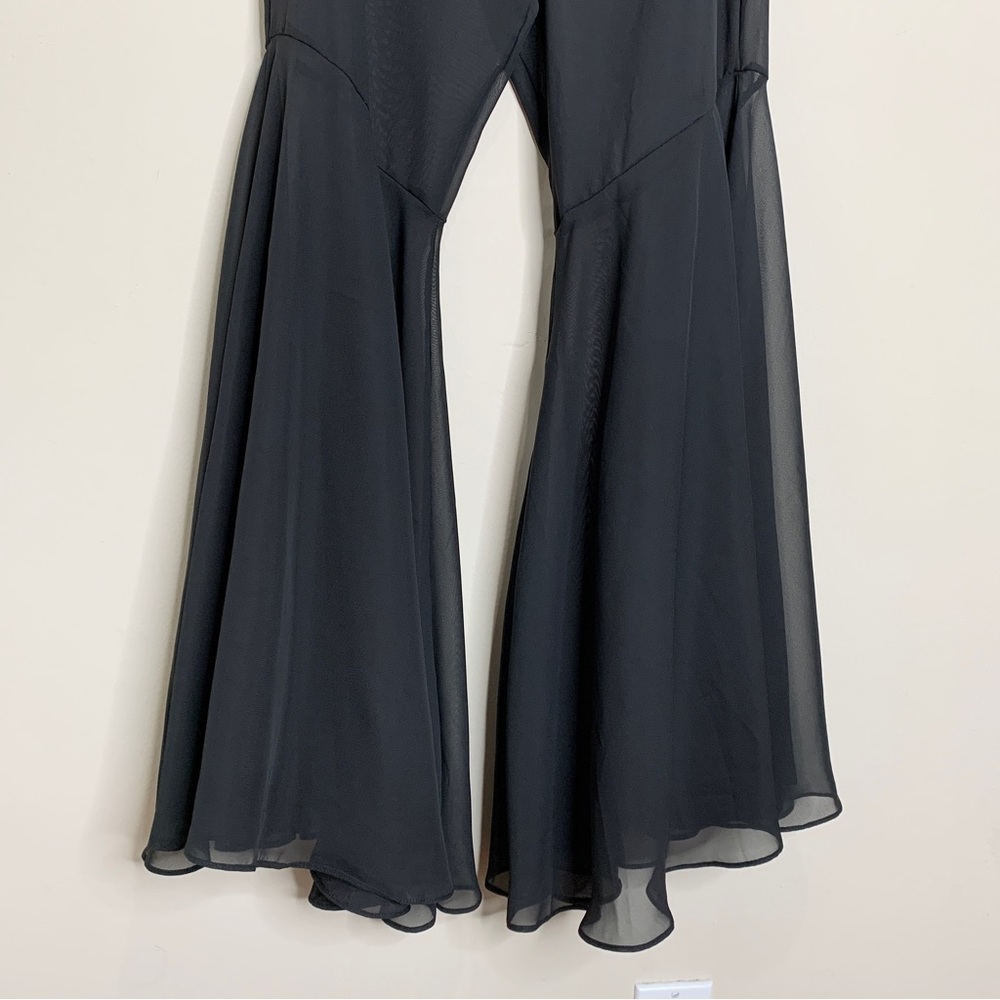 BUMPSUIT The Chiffon Flare Pant (Sz S) Maternity Sheer Black - Picture 8 of 14